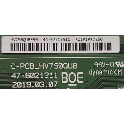 T-CON PARA TV PANASONIC / NUMERO DE PARTE 44-97715510 / 47-6021311 / C-PCB_HV750QUB / HV750QUBF90 / DISPLAY HV750QUB-F90 / MODELO TH-75CQE1W	 - Imagen 2